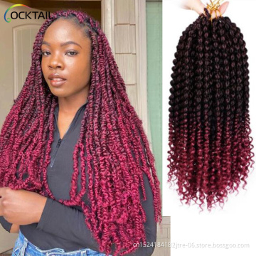 Japanese Kaneka fiber kinky passion water wave braid, passion spring kinky curly hair for crochet braids
